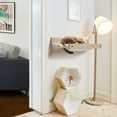 thumbnail image 3 of Coziwow Cat Hammock Cat Perch Wall-Mounted Hanging Kitten Pet Window Bed Modern Cat Lounge, White, 3 of 13