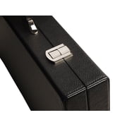 Silverman & Co. 16-inch Premium Backgammon Set - Medium - Black/Scarlet Red