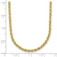thumbnail image 4 of Auriga Fine Jewelry 14K Yellow Gold Polished 2.5 mm Solid Rope Chain Necklace for Women 16", 4 of 6