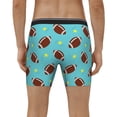 thumbnail image 2 of Men's Boxer Briefs, American football rugby star blue Soft and Breathable Mens Underwear Boxer Briefs With Widen Waist, 2 of 5