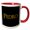 Red/White, variant on 3drose, Pedro Prevailing Boy Name in the Usa. Yellow on Black Amulet, 11oz Two-tone Black Mug