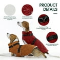 thumbnail image 3 of Kuoser Dog Winter Coat Warm Reflective Pet Jacket Waterproof Cold Weather Clothes for Dogs, Red, L, 3 of 9