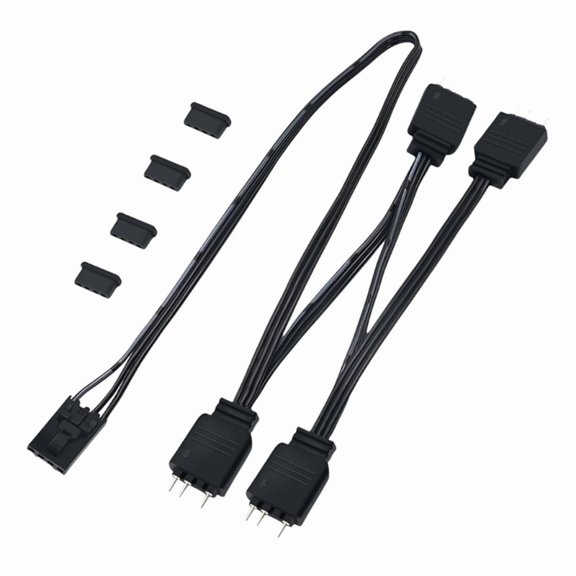 4Pin to 5V 3Pin Lighting Cable Converter for Corsair HDLL120 Fan Light Adapter Easy Connection of Fans to Mainboard
