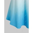 thumbnail image 4 of Talla grande Mariposa Floral Impresión Funda de campana Ombre Color Tee Rosegal Camisetas tallas grandes, 4 of 5