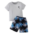 thumbnail image 3 of Bovxnpu Boys Summer Clothing Sets Beach Outfits Kids Graphic T Shirt Shorts Short Sleeve Vacation Outfit Set, 3 of 6