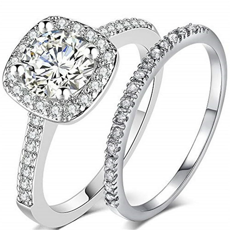 Jewelry Gift Finger Size Rings Couples Rhinestone Ring Alloy Women Men 6-11  Rings Cute Rings Acrylic Rings Size 10 Resin Rings Size 6 Little Girl Ring