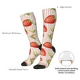 thumbnail image 4 of KLL Strawberries Print Cool Socks Men's Women's Crew Socks Funny Crazy Novelty Stockings, 4 of 6