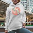 thumbnail image 2 of Focus on the Good, Botanical Boho Flowers Art Merch Gift, White Hooded Sweatshirt or Hoodie, Small, 2 of 5