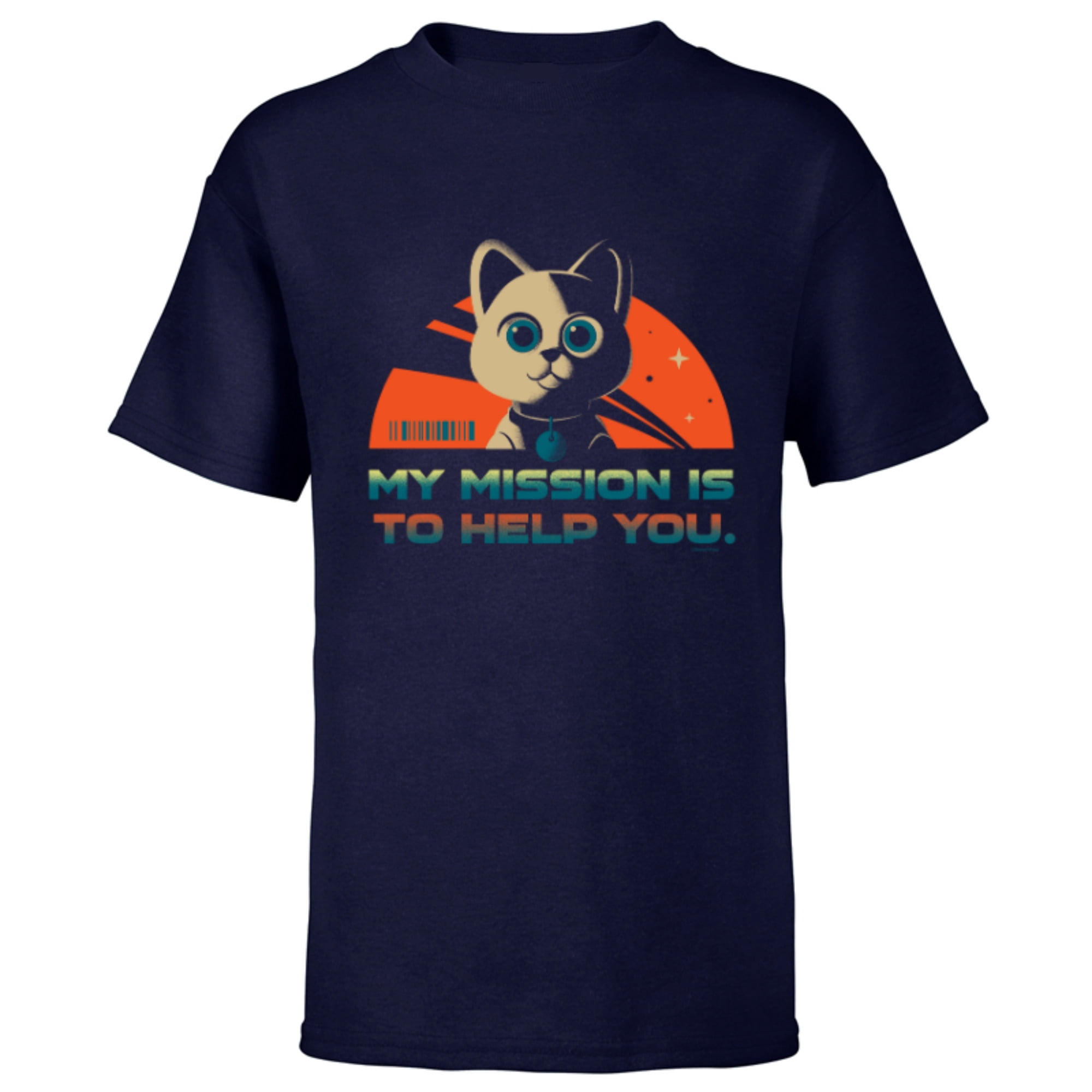 Disney Pixar Lightyear Sox My Mission is to Help You - Short Sleeve T-Shirt for Kids - Customized-Athletic Navy