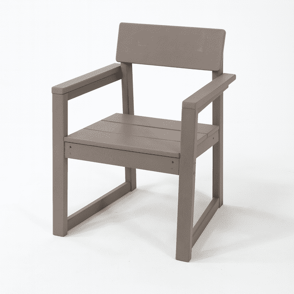 Patio Furniture Antique wood color HDPE outdoor & garden Armchairs with backres Modernist Designt chairs,Patio Chairs