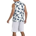 thumbnail image 2 of Pofeuu Navy Blue Anchor Print Basketball Jersey, Shirts for Men Youth Basketball Jersey Crew Neck-Large, 2 of 6