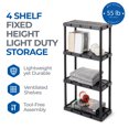 thumbnail image 2 of Gracious Living 4 Shelf Knect-A-Shelf Fixed Height Light Duty Storage Unit, 2 of 9