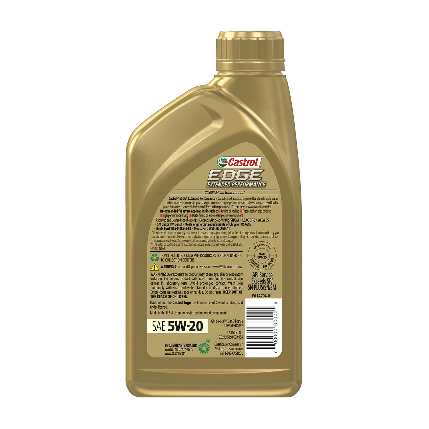 Buy Castrol Edge Extended Performance 5W-20 Advanced Full Synthetic ...