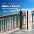 thumbnail image 3 of KFFKFF Metal Balusters for Staircase, 38'' x 1'' Sleek Aluminum Alloy Banister Spindles, Set of 72 Deck Baluster including Screws, Traditional Hollow Deck Railing with Satin Black Powder Finish, 3 of 9