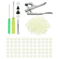 thumbnail image 1 of Uxcell Boutons-Pression en Plastique avec Pinces à Pression, 100 Ensembles de Boutons-Pression Ronds en Résine Sans Couture Crème, 1 of 7