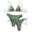 04#Green, variant on Women's 2 Piece Floral Print Halter Neck Tie Bikini Set Triangle String Thong Swimsuit Summer Bathing Suits for Women