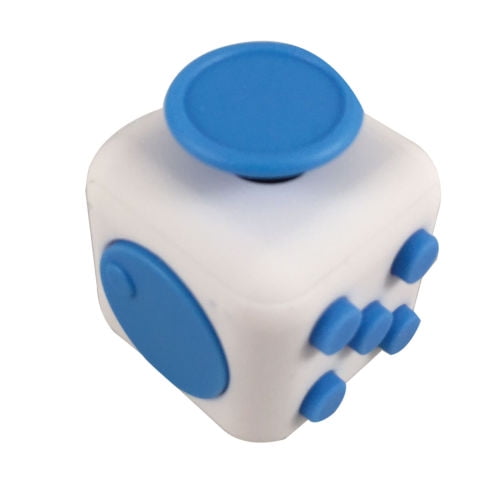 Bogo Free Fidget Cube Fc 4 White And Blue Color Anxiety Stress Relief Walmart Com Walmart Com