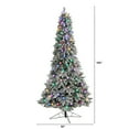 thumbnail image 3 of Nearly Natural Prelit LED Gray Flocked Fir Christmas Tree, with Bendable Branches 8.5', 3 of 11