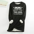thumbnail image 2 of Jinhomg Casual Loose Pullovers for Women Fall Winter Warm Sherpa Lined Sweatshirt Funny Letter Print Long Sleeve Crewneck Loungewear Tops Fall Saving Black L, 2 of 6