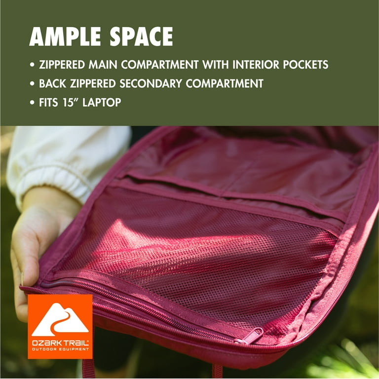Ozark Trail Asheville Dual Carry Backpack Orchid Plum 22L