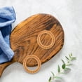 thumbnail image 2 of 6pcs Rattan Woven Napkin Rings Rustic Napkin Holders Serviette Ring Wood Napkin Holders, 2 of 7