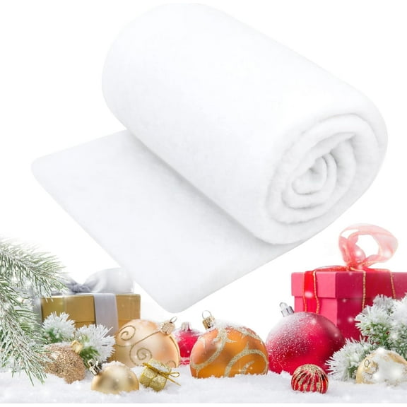 Christmas Snow Blanket Roll Yahome Christmas Decorations Village Displays Soft Artificial Snow Cover 2.6 x 7.8Ft for Snowy Winter Decor Xmas Tree Home Indoor Holiday Backdrop Decor