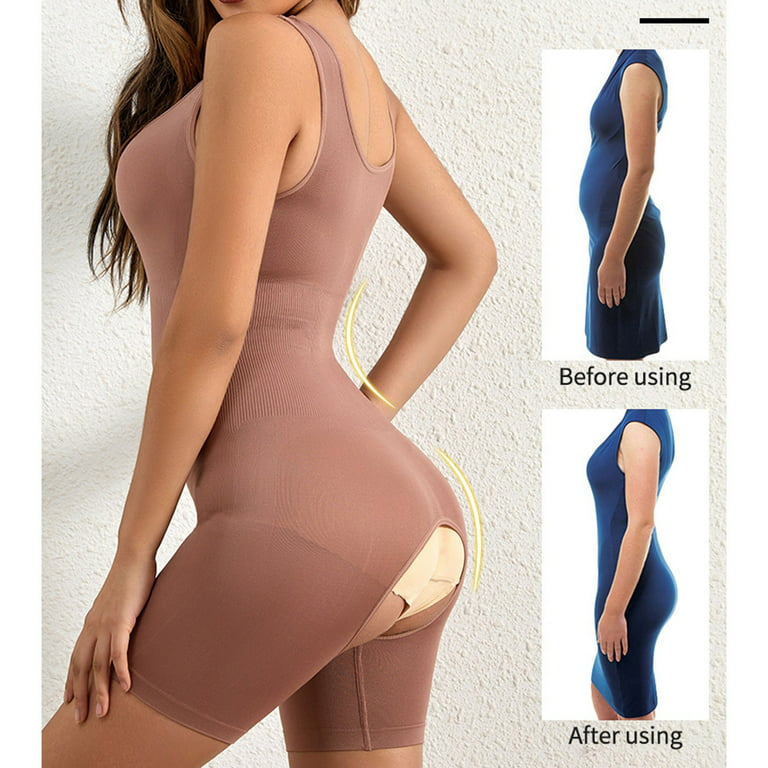 AOOCHASLIY Shapewear for Women Clearance Ladies Seamless One-Piece Open  Crotch Body Shaper Abdominal Lifter Hip Shaper Underwear Stretch Slimming  Body