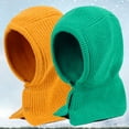 thumbnail image 4 of Solid Color Ear Protection Elastic Knitted Scarf Hat Unisex Buttons Knitted Warm Neck Collar Cap Fashion Accessories, 4 of 10