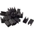 thumbnail image 1 of sourcing map 20 Piezas Patas De Silla Deslizantes Tubo Redondo Mesa Auxiliar Sillón Muebles Almohadilla En Forma De U Plástico Negro Diámetro 10mm, 1 of 8