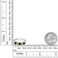 thumbnail image 3 of Gem Stone King 925 Sterling Silver Black Onyx and Green Peridot Wedding Band Ring for Women (0.80 Cttw, Round 3.5MM, Gemstone December Birthstone, Size 5), 3 of 4