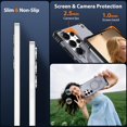 thumbnail image 6 of Samsung Galaxy-S25-Ultra-Case with Magsafe, 2×Screen Protector | S25 Ultra Magnetic Phone Case Anti-Fingerprint Military Grade Shockproof Protective Cover for Galaxy S25 Ultra Gray, 6 of 14