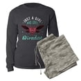 thumbnail image 5 of CafePress - Cicadas Just A Girl Who Loves Cicadas Entomology - Women's Long Sleeve Charcoal Gray Pajamas, 5 of 7