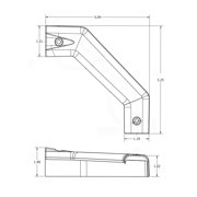 B&B Molders Large Bottom Right Corner Angled Extrusion Cover, Black