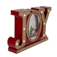 thumbnail image 4 of Northlight LED Lighted Joy Christmas Glitter Snow Globe - 11" - Red and Gold, 4 of 5