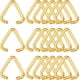 thumbnail image 1 of 1 caja de 300 anillas triangulares abiertas de 12 mm con cierre de presión de hierro, conectores dorados para colgar., 1 of 9