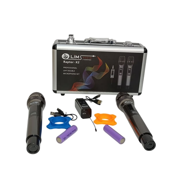 Sistema de Micrófonos Inalámbricos RAPTOR-X2 LIM AUDIO by Soundtrack UHF Doble