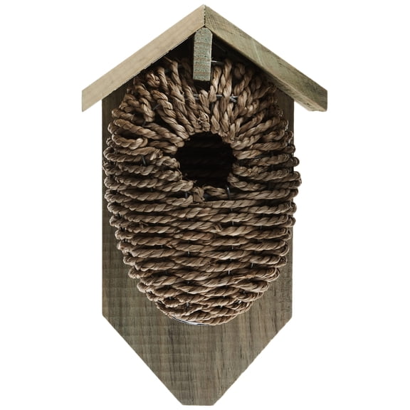 Esschert Design Bird Nesting Pocket Sea Grass Wooden Frame Natural