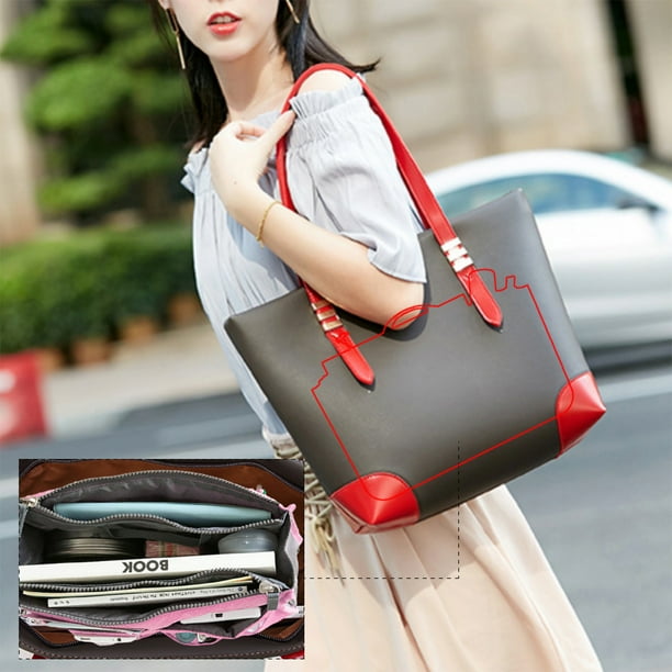 Large Capacity Purse Organizer Nylon Multiple Pockets Handbag