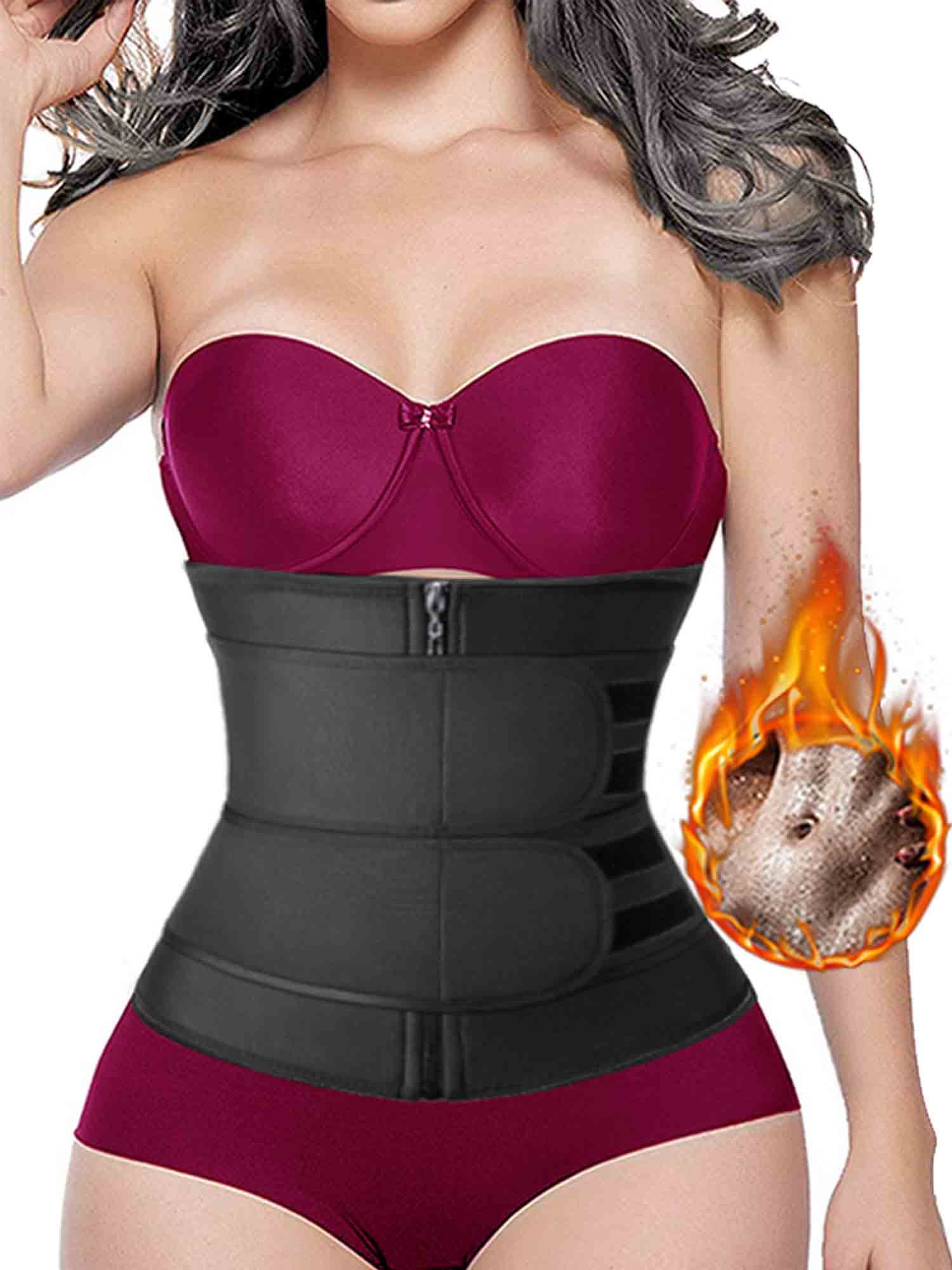Details about   Women Waist Trainer Vest Gym Adjustable Sauna Sweat Belt Thermal Body Shaper US 