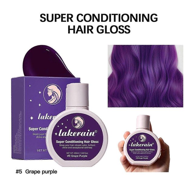 Hair Gloss - Super Conditioning Hair Gloss Chocolate Gleam for Natural Medium to Dark Brown Hair Rinse Out Semi-Permanent Hair Gloss Enhances Colour