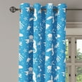 thumbnail image 2 of Ambesonne Sealife Grommet Curtain, Navy Seahorse Pipefish, 50" x 72", Turquoise White, 2 of 6