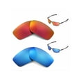 thumbnail image 1 of Walleva Polarized Ice Blue + Fire Red Lenses For Oakley Splinter Sunglasses, 1 of 6