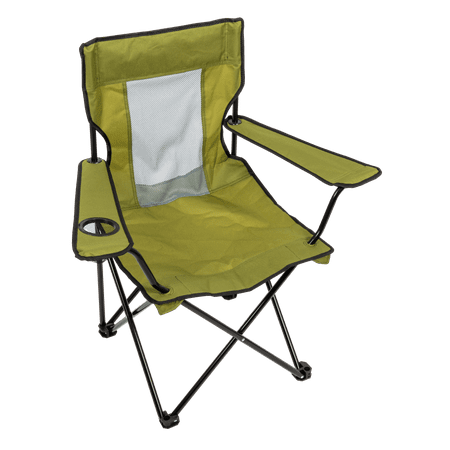 Mesh back quad camping chair