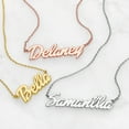 thumbnail image 4 of Personalized Planet Women's Sterling Silver Small Bold Script Name Necklace, 4 of 4