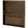 thumbnail image 5 of KINWELL  Square Black Walnut Wood Serving Tray Ottoman Tray with Handles 28" x 28" x 2.4", 5 of 7