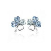 KATGI Fashion Lucky Charm Beautiful Clover Austrian Crystal Pendant Earring
