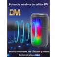 thumbnail image 3 of Bocina Bluetooth,Bocina Portatil,Carga USB, Batería De 1500 mAh, 15 Horas De Reproducción,Bocina Inalámbrica con Luces Led De Siete Colores, 3 of 10