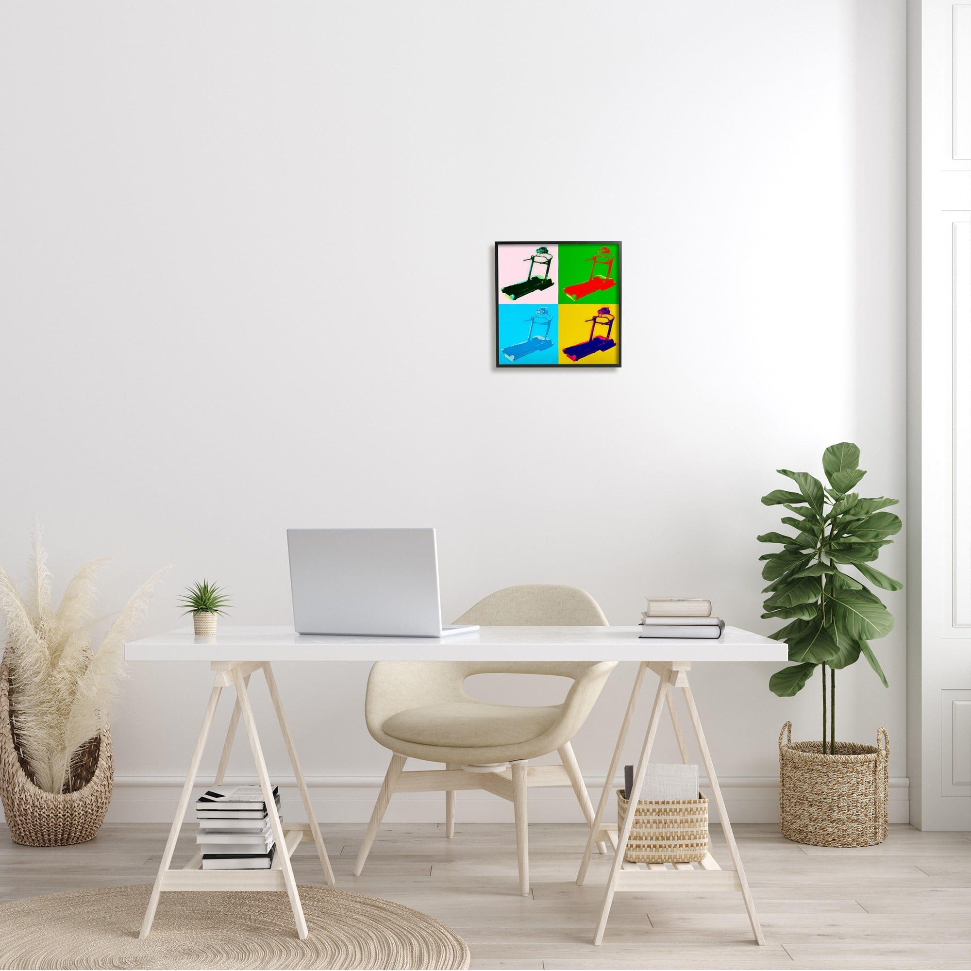 Stupell Industries Abstract Treadmill Pop Art Modern Exercise Interpretation, 12 x 12,Design by Daniel Sproul