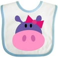 thumbnail image 3 of Inktastic Girl Hippo Girls Baby Bib, 3 of 4