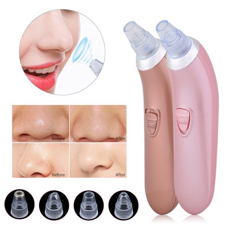 EECOO Electric Blackhead Suction Machine Vacuum Suction Facial Pore Cleaner, Electric Acne Comedone Extractor Kit with 4 Microcrystalline Head for Women and Men Black Heads